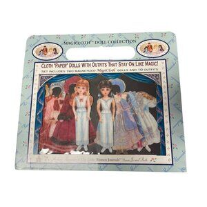 Magic Cloth Doll Collection With 2 Magnetized Dolls & 10 Outfits Set - 1998